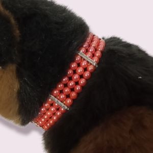 NWT Beaded Dog Necklace